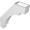 Ekena Millwork 3 1/2-in. W x 16-in. D x 20-in. H Merced Architectural Grade PVC Knee Brace BRCP035X16X20MRC - alternate 5